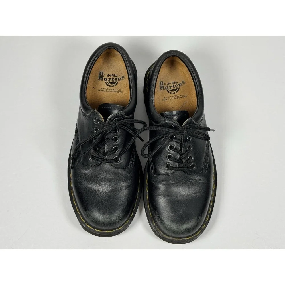 Dr Martens 8053 Black Leather Oxford Shoes Mens 8 Women 9 Chunky AirWair Lace Up